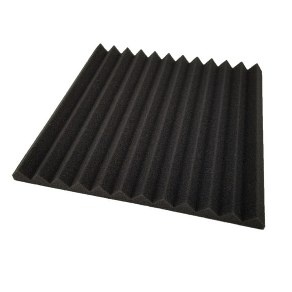 Bookishbunny 6 Pks Acoustic Foam Panels Wall Record Studio Soundproofing Damping Fire Resistant 12 x 12 x 1" Black