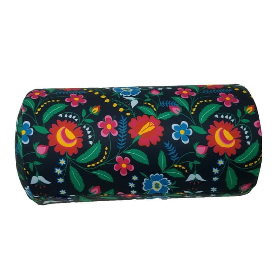 Bookishbunny Roll Tube Round Flower Memory Foam Neck Pillow