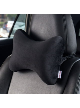 Car Headrest Pillow Soft Velvet & Pu Leather Head Neck Support Adjustable  Travel Sleeping Headrest Cushion for Kids Child Adult - AliExpress