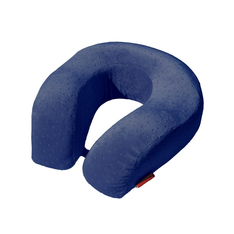 Carex Premium Quality Memory-Foam Travel Pillow for Neck Support, Relieves Pain, lbs, Blue