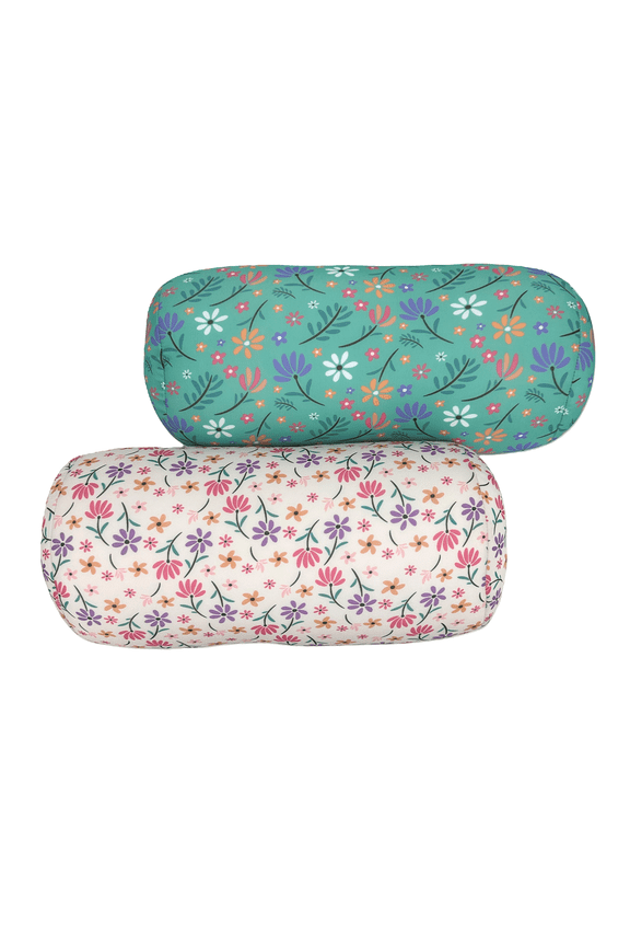 2 Pack Micro Bead Roll Bed Chair Car Cushion Neck Head Soft Support Back Pillow