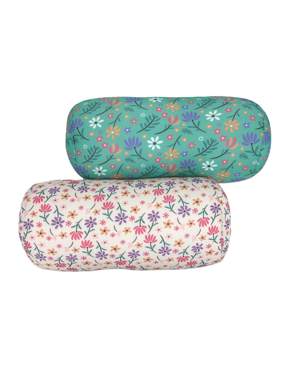 2 Pack Micro Bead Roll Bed Chair Car Cushion Neck Head Soft Support Back Pillow