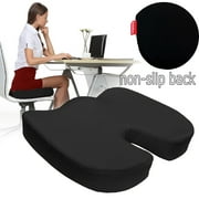 Bookishbunny NonSlip High Resilience Premium Memory Foam Coccyx Seat Cushion Support Pillow