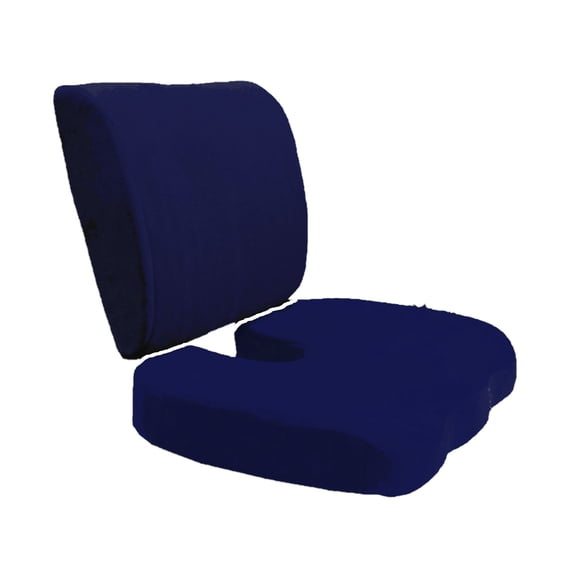 Bookishbunny Temperature Proof Memory Foam Back Lumbar & Coccyx Support Pillows Two Piece Set Cover Removable