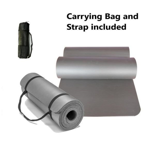 Bookishbunny Yoga Pilates Mat High Density NBR Thick Gym Exercise Mat 72" x 24"x 0.4"