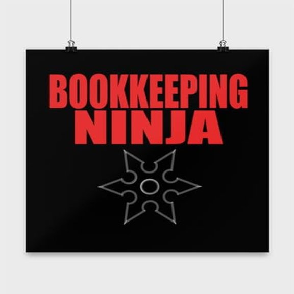 Bookkeeping Ninja Art - Accountant Office Decor - 13x13 Poster Print - Modern Style