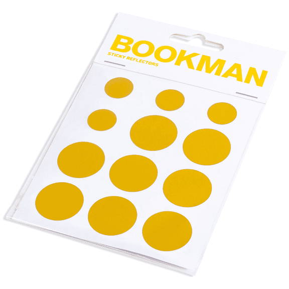 Bookman Visibility Reflective Stickers, Dots, Yellow