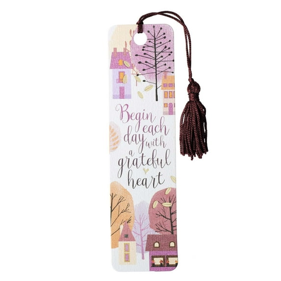 Bookmark-Grateful Heart W/Tassel (Pack Of 6)