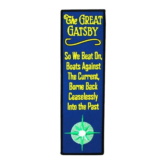 Bookmark Sew-On Patch "Great Gatsby" Classic Novel Fan Reading Craft Accessory