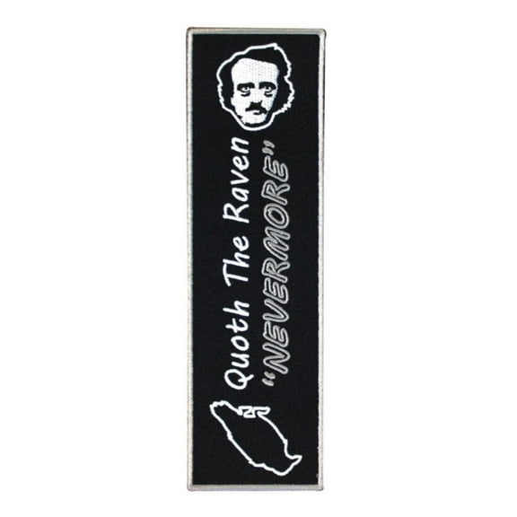 Bookmark Sew-On Patch "The Raven Nevermore" Poe Fan Craft Book Reader Accessory