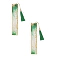 thumbnail image 1 of Bookmarks for Women,Durable Handmade Resin Bookmarks for Mothers,Teachers,Friends,Book Lovers on Mother's Day,Teachers' Day,2PC (Gold Green), 1 of 9