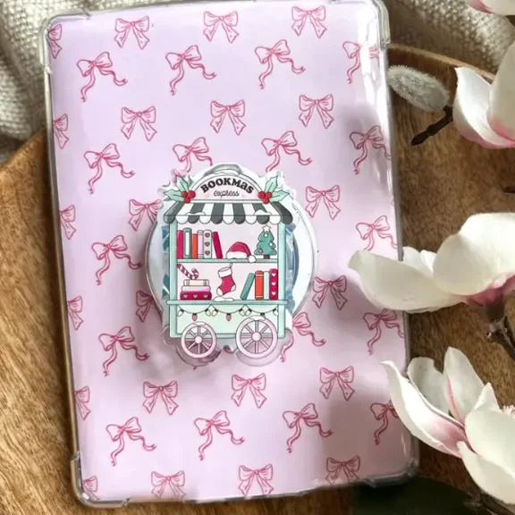 Bookmas Express Phone Grips, Bookish Festive Magnetic , Holder Accessories Bookish Merch for Book Lover, sticky phone grip