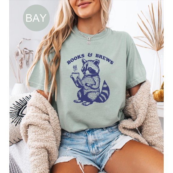 Books And Brews Cute Bookworm Book Lover Reading Teacher T-Shirt