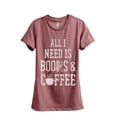thumbnail image 1 of Books And Coffee Women's Fashion Relaxed T-Shirt Tee Heather Rouge Small, 1 of 3