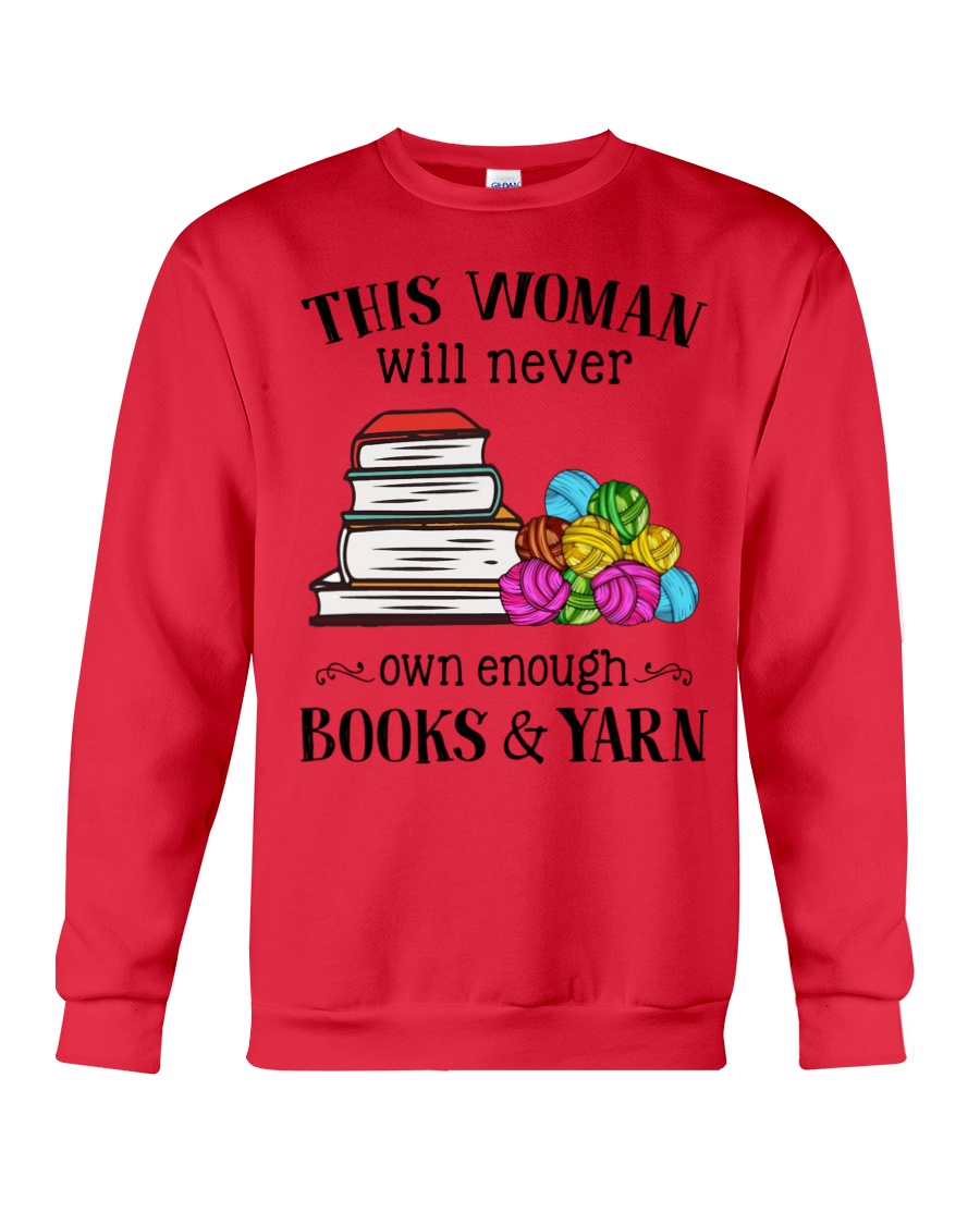 Books And Yarn Crewneck Sweatshirt for Men and Women, up to Size 4XL