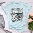 thumbnail image 1 of Books Are My Therapy Floral Vintage T-Shirt, Reading Aesthetic Tee for Bookworms, 1 of 10