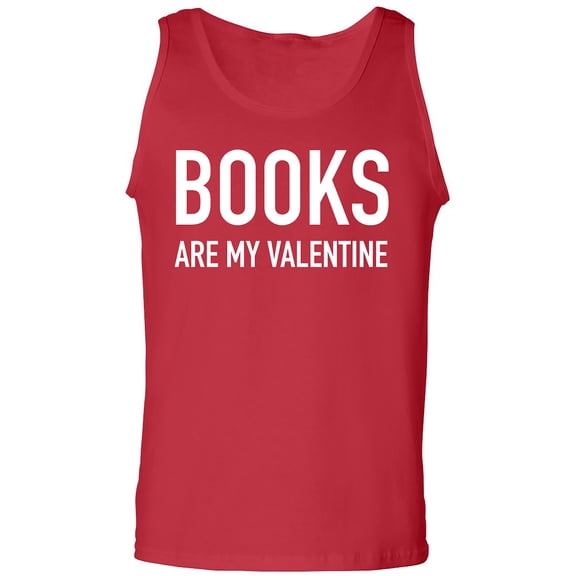 Books Are My Valentine Adult Tank Top