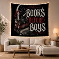 thumbnail image 1 of Books Before Boys Typography Tapestry Wall Hanging, 1 of 7