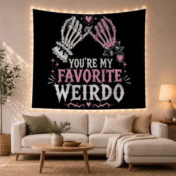 Books Before Boys Typography Tapestry Wall Hanging