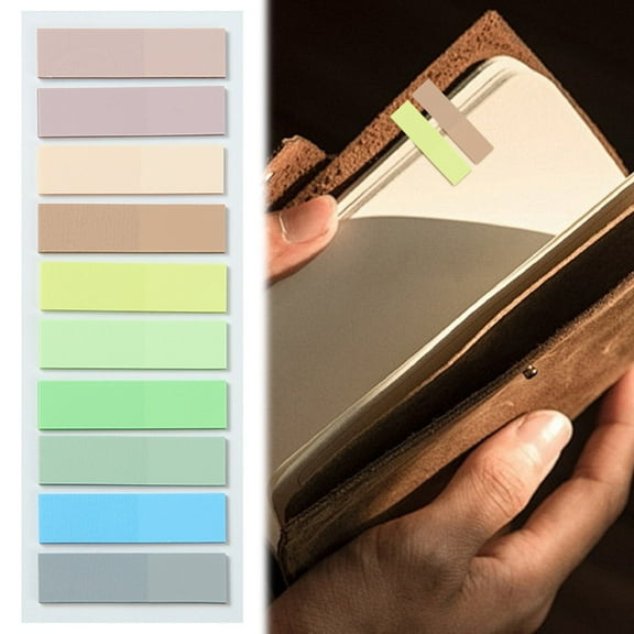 Books Color Note Tabs - Translucent Annotation Index Tabs For Marking, Reference & Organization