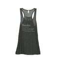 thumbnail image 1 of Books Definition Women's Fashion Sleeveless Flowy Racerback Workout Yoga Tank Top Charcoal Grey X-Large, 1 of 3