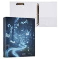 thumbnail image 1 of Books Flying 3 Ring Hardcover Binders 1.5in Round Rings for Letter-Size Folder Paper Organizer Pockets for Office Student Recipe, 1 of 9