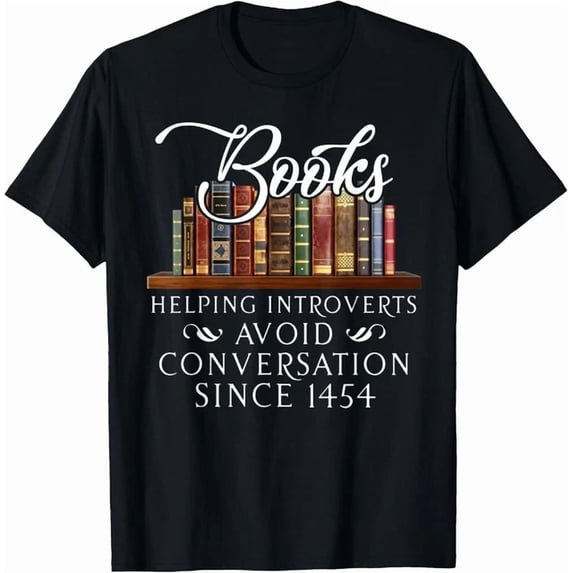 Books Helping Introverts Avoid Conversation Tee Gift Unisex T-Shirt