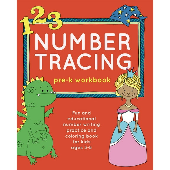 Books for Kids Ages 3-5 Number Tracing Pre-K Workbook: Fun and Educational Number Writing Practice and Coloring Book for Kids Ages 3-5, Book 1, (Paperback)