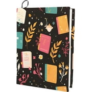 Books Leaves Stretchable Book Cover Washable Reusable Book Sleeve Protector Up to 9 x 11 Inch Back to School Elastic Notebook Wraps Suitable Fit Most Hardcover Textbook Classroom Student DIY