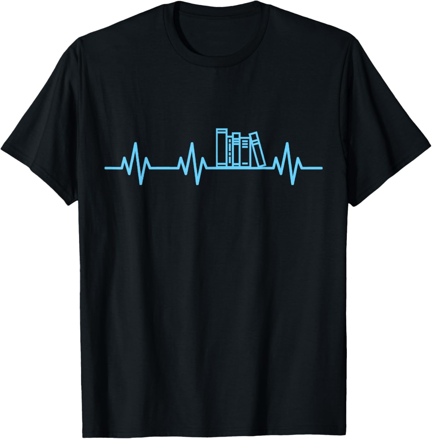 Books Lifeline Heartbeat Funny Literary Book Read Literary T-Shirt ...