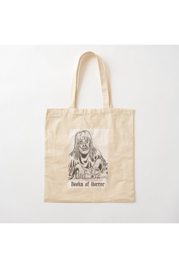 Books Of Horror Design 1 Canvas Tote Bags, Reusable Shopping Bag