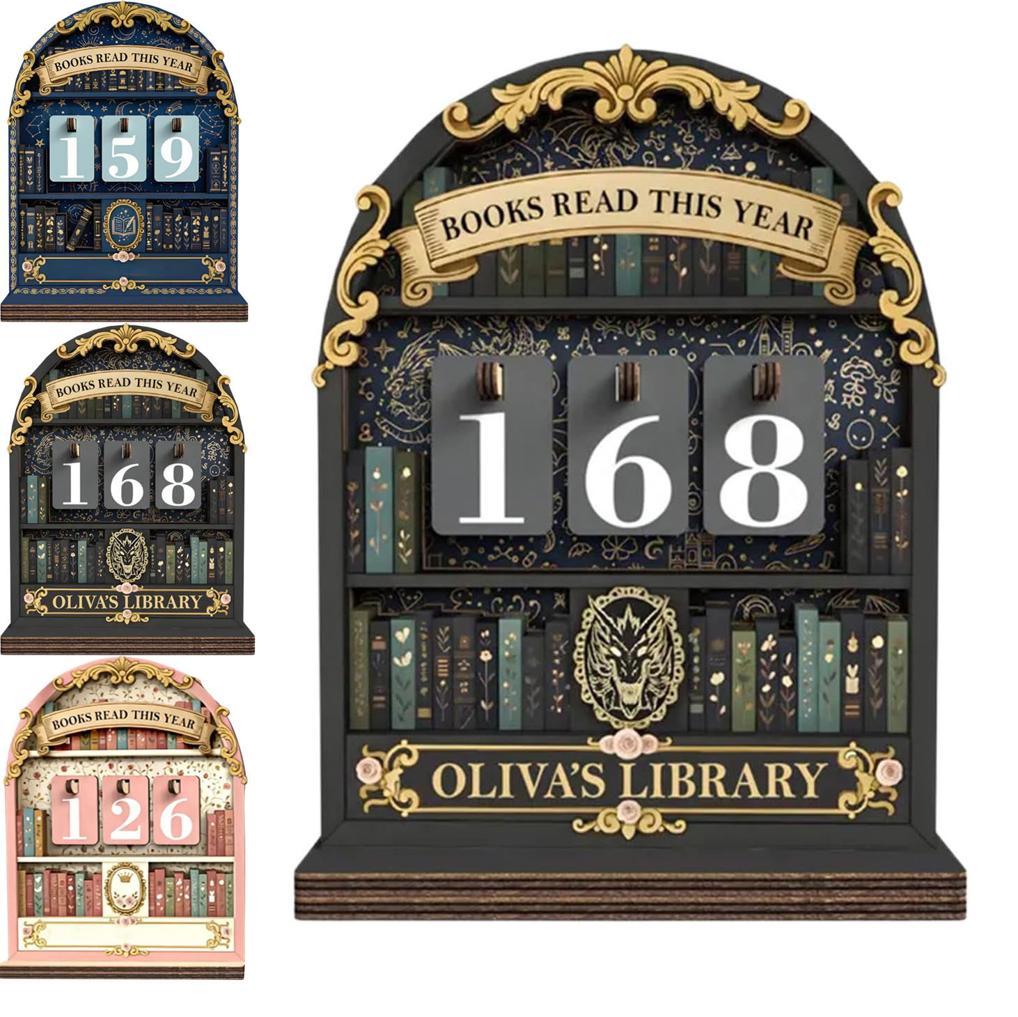 Books Read Year Counter, Book Tracker for Reading Goal Challenge, How ...