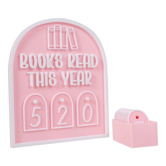 Books Read This Year Counter Book tracker for Reading Goal Library Decors Book Counter Sign with Books Read This Year for Teachers Writers and Literary Fans