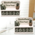 thumbnail image 1 of Books Read This Year Sign, 3D Printed Book Tracker Counter, Personalized Reading Tracker Sign, Modern Reading Counter, Plastic Books Reading Gifts White 3.94x2.95 Inch (1Pcs), 1 of 5