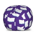 thumbnail image 1 of Books Storage Toy Bag Chair, Graphic Image of Open Books Scattered Hobbies at the Library Free Time, Stuffed Animal Organizer Washable Bag, Large Size, Indigo White and Blue, by Ambesonne, 1 of 3
