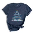 thumbnail image 1 of Books Tree Christmas Shirt, Cute Christmas Tee, Christmas Gift, Book Lover Christmas Tee, Bookworm Tee, Gift For Teacher, 1 of 1