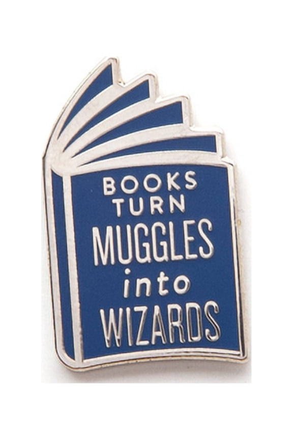 Books Turn Muggles into Wizards Enamel Pin