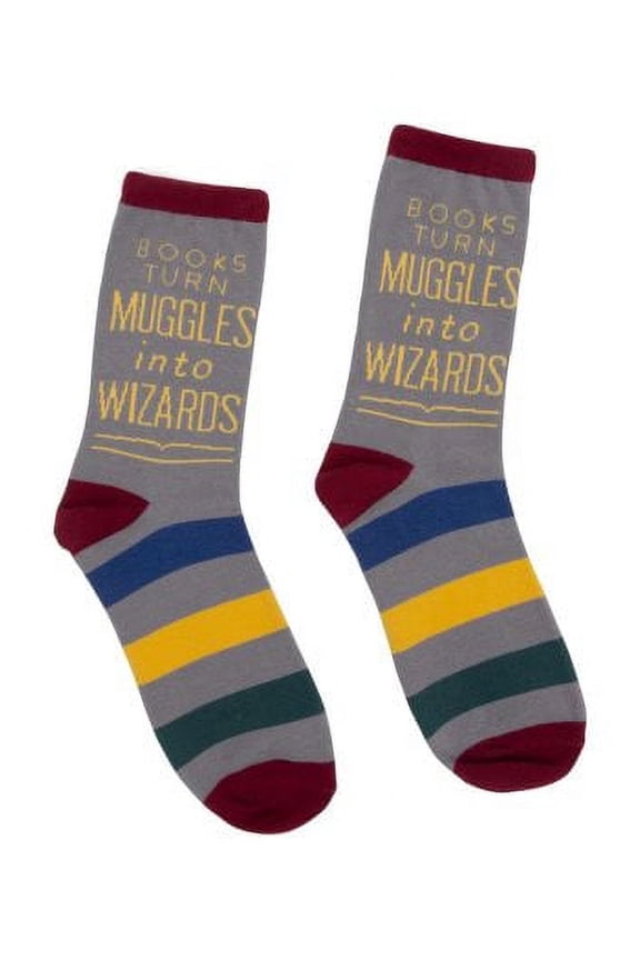 Books Turn Muggles into Wizards Socks - Large