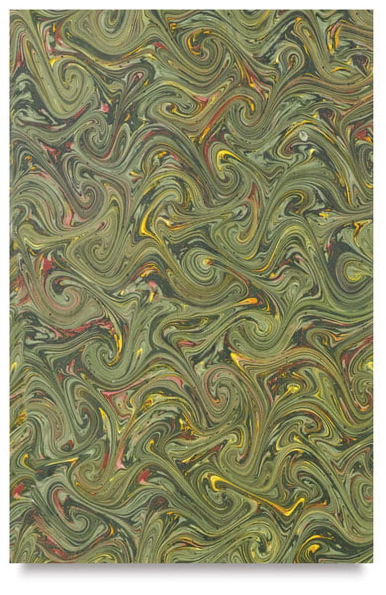 Books by Hand Marbled Paper - 12" x 19", Green