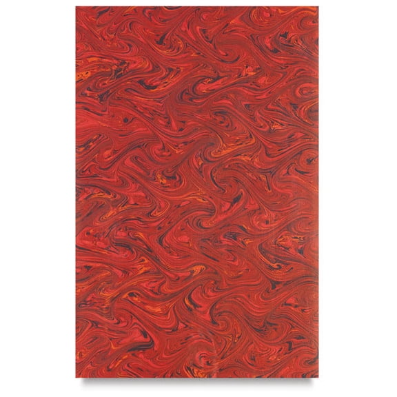 Books by Hand Marbled Paper - 12" x 19", Red