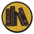 thumbnail image 1 of Books in a Row Reading Library Applique Multi-Color Embroidered Iron-On Patch - 2.0 Inch Mini, 1 of 5