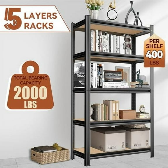 Bookshelf, 5-Tier Open Bookcase, Freestanding Display Storage Shelves, Tall Bookcase for Bedroom, Living Room and Office, Modern Light Brown,35.4" W*16" D*72" H