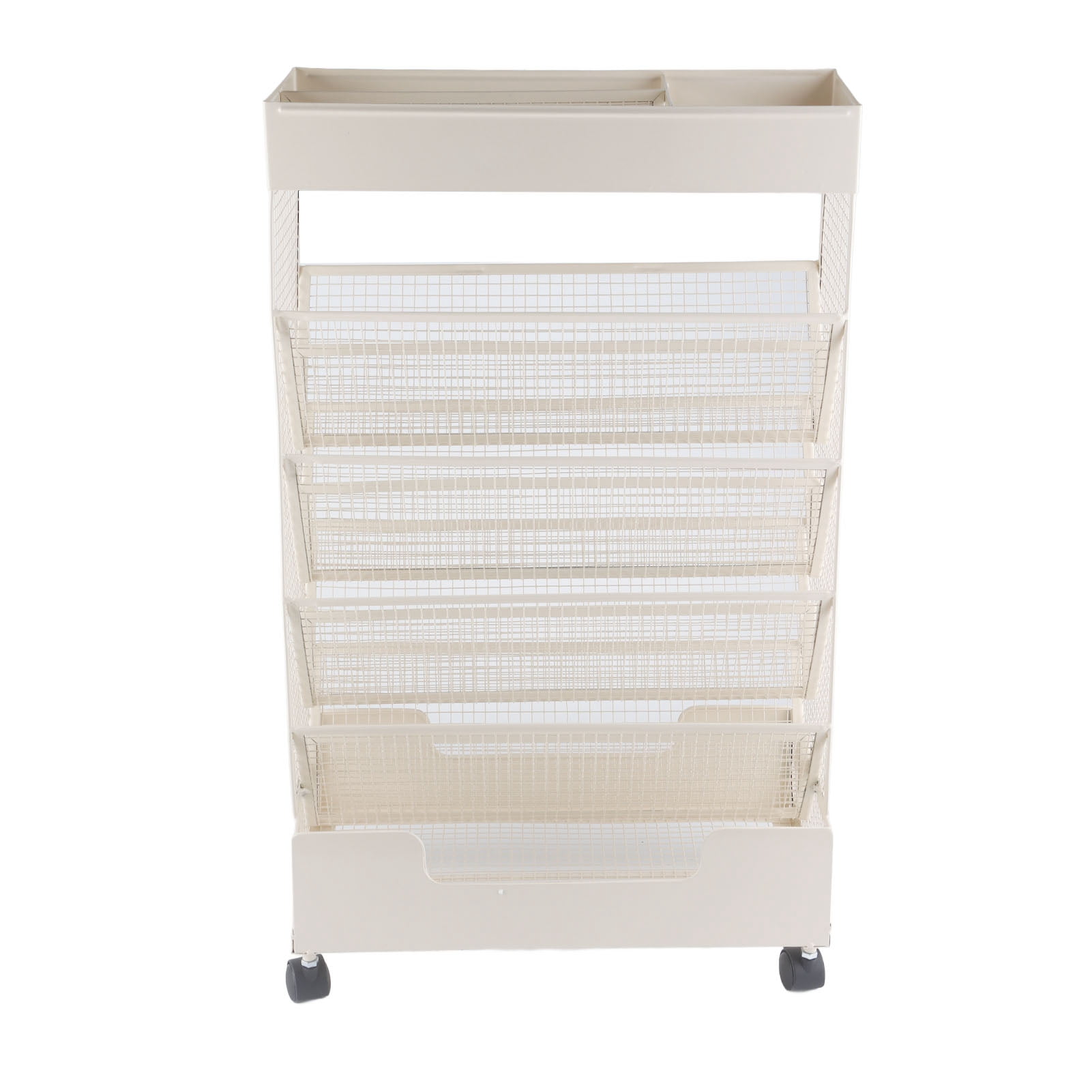 Bookshelf, 6 Tier Metal Bookshelf Stable For Study