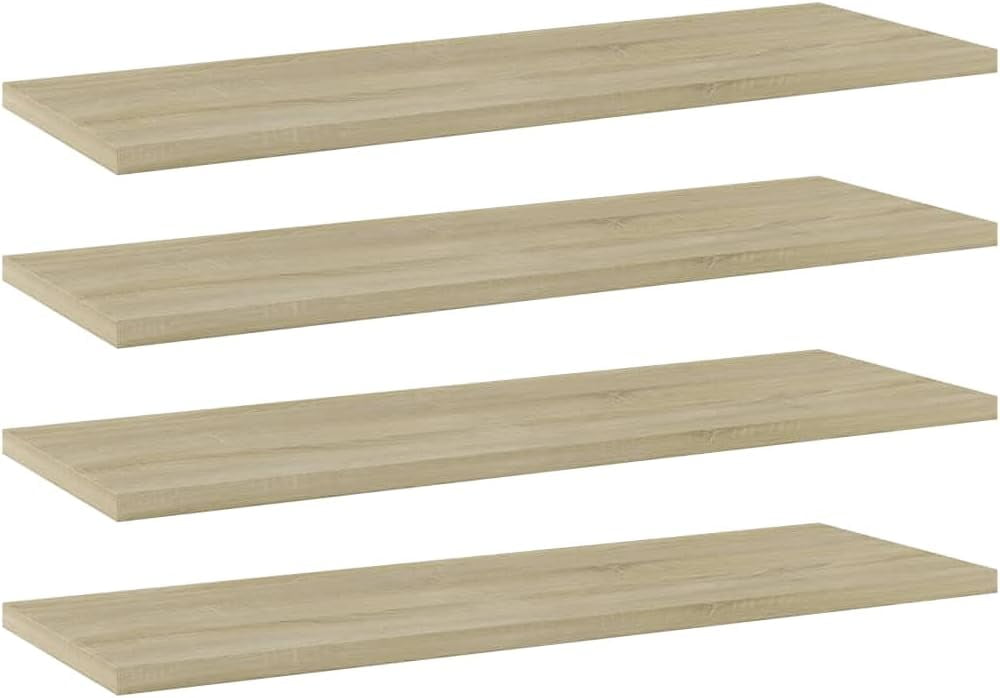 Bookshelf Boards 4 Pcs,Bookshelf Replacement Planks,Wood Shelf,Melamine