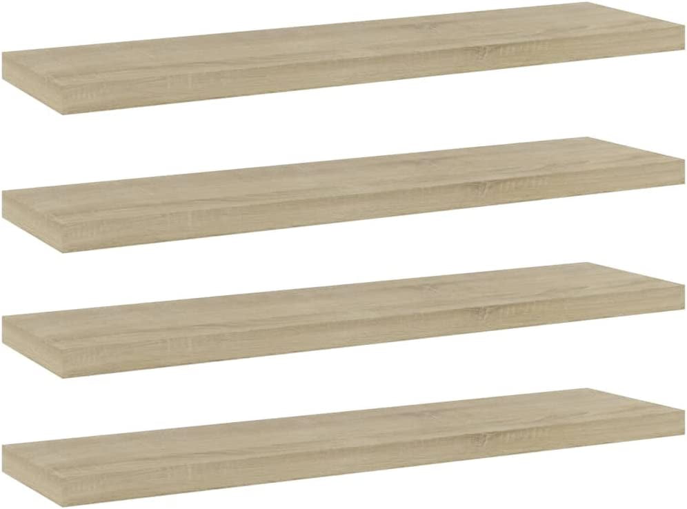 Bookshelf Boards 4 Pcs,Bookshelf Replacement Planks,Wood Shelf,Melamine