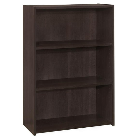 Bookshelf Bookcase 4 Tier 36"H Office Bedroom Laminate Brown