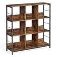 thumbnail image 1 of Bookshelf, Bookcase, 9 Cubes Storage Organizer, Industrial Open Display Shelf, for Bedroom, Office, 1 of 7