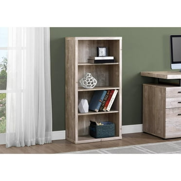 Bookshelf Bookcase Etagere 5 Tier 48"H Office Bedroom Laminate Beige