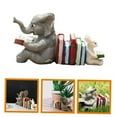 thumbnail image 1 of Bookshelf Bookends Home Decor Book Shelves Animal Figurine Elephant Crafts Animal Decoration Lawn Decor, 1 of 9