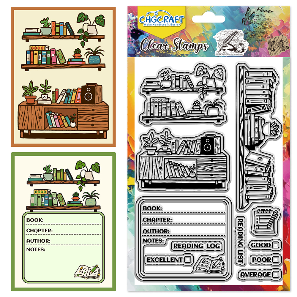 Bookshelf Clear Stamps Reading Plan Form Transparent Stamps Books ...